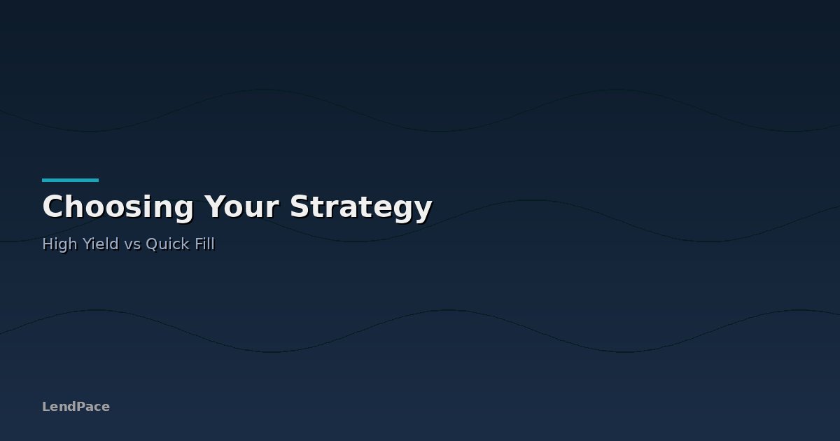 High Yield vs Quick Fill: elige tu estrategia