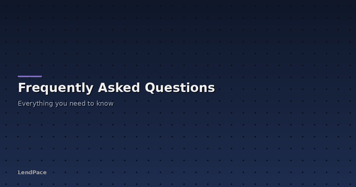 LendPace FAQ: Automated Crypto Lending Questions Answered